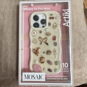 MOSAIC Artikl Charm Case For iPhone 16 Pro Max Handmade One Of A Kind OOAK New